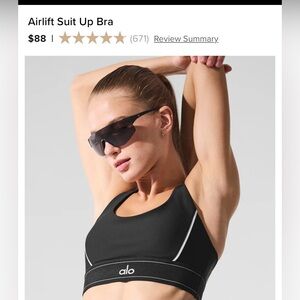 ALO Yoga Black and White Sports Bra